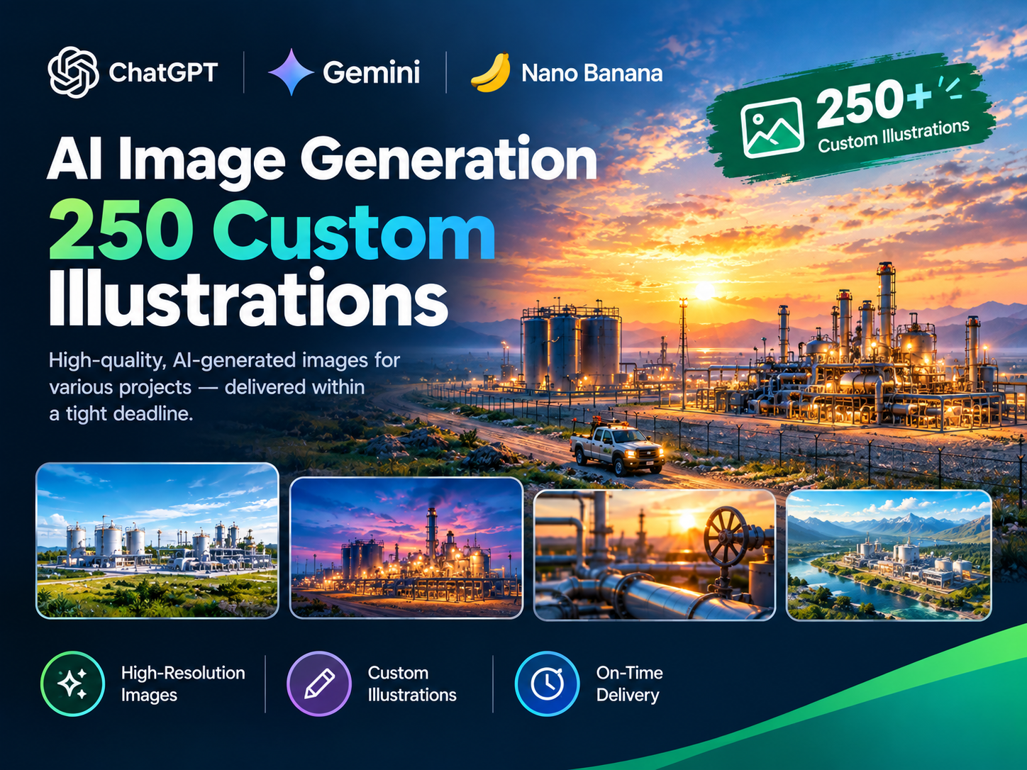 AI Image Generation: 250 Custom Illustrations project thumbnail